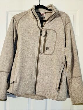 Avalanche Neutral Beige Full-Zip Utility Fleece Jacket
